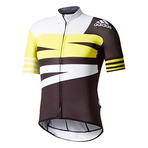 adidas Herren Adistar Trikot, Black/White/Yellow, S von adidas