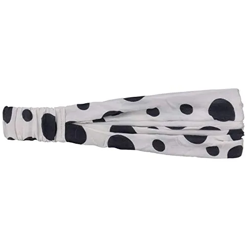 Lipodo 3 in 1 Dots Kinder Haarband mit Gummizug Stirnband waschbar leichtes Kopftuch Bandana Damen Kinder Frühjahr Sommer weiß-dunkelblau One Size