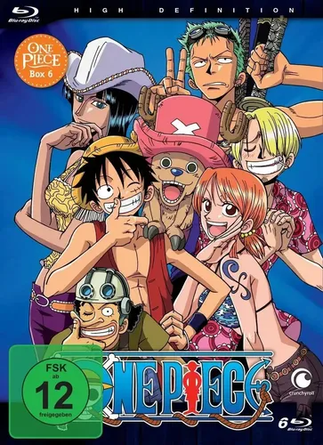 Blu-ray ONE PIECE - Box 6 (Episoden 163-195) - Anime-Fernsehserie in hochwertiger Blu-ray-Qualität, inklusive 5 Discs, ideal für Fans von Abenteuer und Freundschaft. Erlebe die spannende Fortsetzung der Reise mit Luffy und seiner Crew!