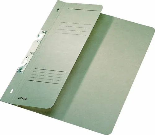 LEITZ Hefter Schlitzhefter 1/2-Vorderdeckel grau (50 Stück)