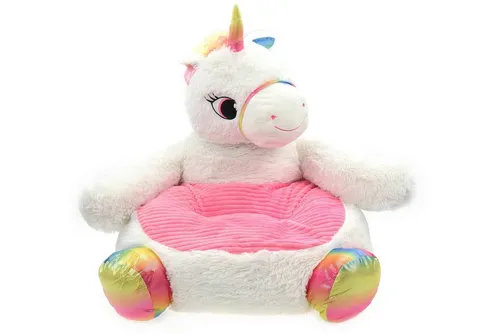 ELLUG Einhorn Sitzsack für Kinder - Sitzsack fürs Kinderzimmer mit weichem Plüschbezug, perfekter Kuschelpartner für Hörspiele und gemütliche Stunden. Einhorn-Design sorgt für Freude und Stil im Kinderzimmer.