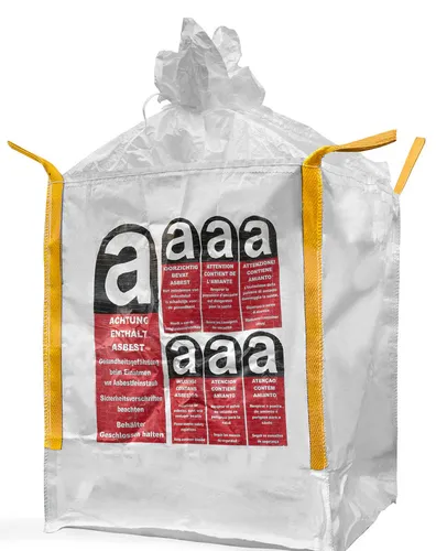 Big Bag doppelwandig 90x90x110cm 1000kg Asbest mit Inliner 100% staubdicht Trans