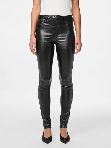 pieces Jeggings PCHIGHSKIN WEAR GLITTER JEGGINGS NOOS BC – Modische Glitzer-Jeggings in Schwarz Größe L (40)