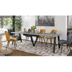 Design Esstisch ZAV-1 ausziehbar XXL 140 - 290 cm - Grau - Eleganter, ausziehbarer Esstisch für jeden Raum. Mit einem cleveren Synchronauszug lässt sich die Länge mühelos anpassen. Ideal für gesellige Runden und stilvolle Akzente in Ihrem Esszimmer.