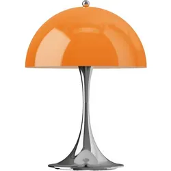 Louis Poulsen Panthella 250 Tischleuchte Portable V3 Chrom Opal Orange - Ikonische Tischleuchte im kompakten Design – die tragbare Panthella 250 bietet blendfreies Licht und individuelle Lichtstimmungen durch Touch-Dimmer. Ideal für stilvolle Wohnräume und vielseitig einsetzbar im Innen- und Außenbereich.