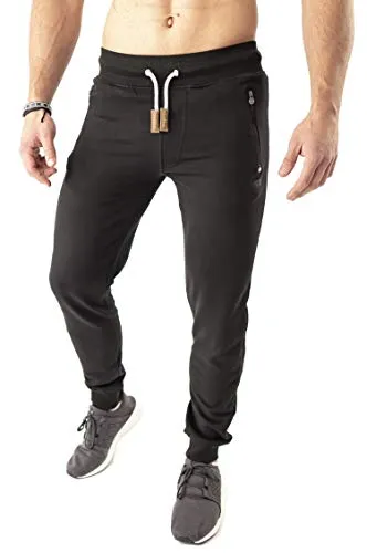 Mount Swiss Lange Jogginghose Herren Finn I Sweatpants I Freizeithose Männer Farbe schwarz, Gr. XL