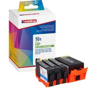 Edding Druckerpatrone ersetzt HP 912XL, 3YL84AE Kombi-Pack