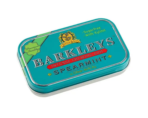 BARKLEYS Süßigkeit, Barkleys Intense Spearmint Gum Kaugummi Dragees zuckerfrei 30g
