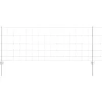 vidaXL Zaun mit Pfosten Silber 0,8 x 100 m Stahl - Gartenzäune mit modernem Design aus pulverbeschichtetem Stahl für hohe Stabilität und Wetterbeständigkeit. Ideal für Gärten und Terrassen, bietet Sicherheit und Stil.