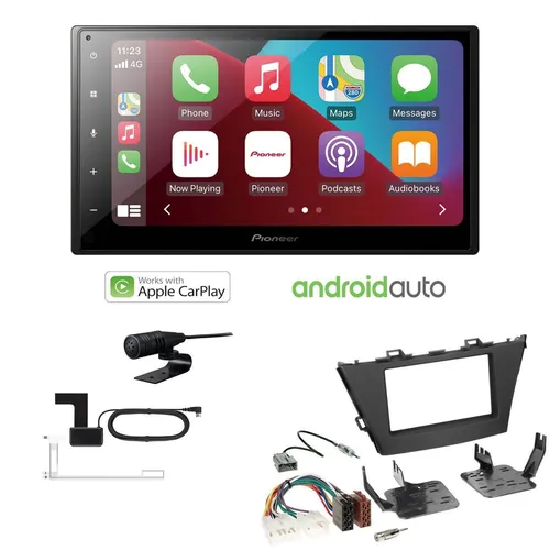 Pioneer Autoradio Apple CarPlay Bluetooth für Toyota Prius Plus ab 2012 schwarz