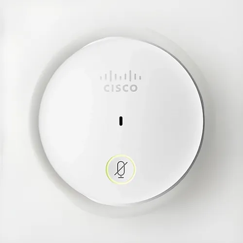 Cisco Systems Mikrofon für Webex Meetings - Kabelgebundenes Mikrofon mit 7,5 m Kabellänge, omnidirektional und ideal für Konferenzen. Eine zentrale Stummschalttaste sorgt für einfachen Zugriff auf lautlosen Audio-Zugriff.