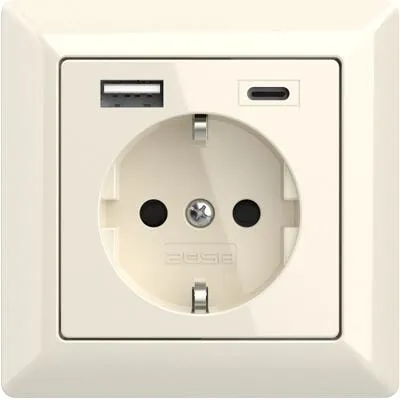 2USB inCharge PRO 55 Schutzkontakt-Steckdose - Weitere Hersteller - Hochwertige Steckdose mit USB A/C, ideal für schnelles Laden bis zu 3A und kompatibel mit gängigen Schalterserien.