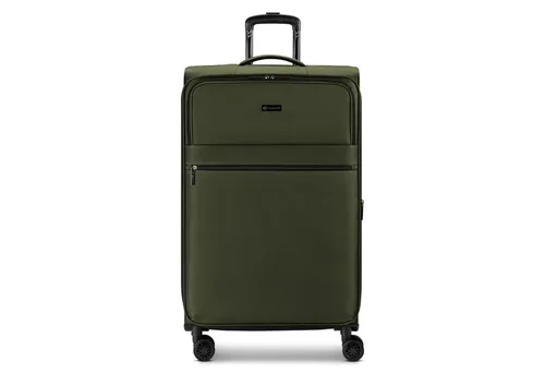 bugatti Weichgepäck-Trolley Valencia Soft, 4 Rollen - Weichschalenkoffer mit Dehnfalte für erweiterten Stauraum, arretierbarem Griff und Zahlenschloss für Sicherheit. Ideal für komfortable Reisen!