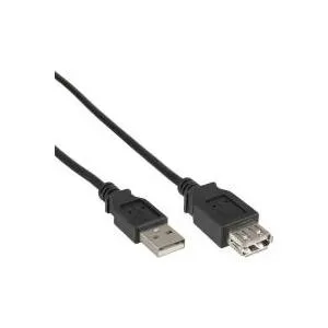 InLine USB 2.0 Verlängerung, St/Bu Typ A, schwarz, 1,8m (34618B)