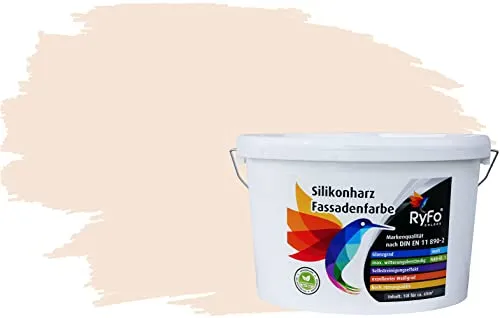 RyFo Colors Silikonharz Fassadenfarbe Lotuseffekt Trend Zuckerweiß 10l - Hochwertige Silikonharz-Fassadenfarbe für langlebige und schmutzabweisende Oberflächen. Mit hervorragender Deckkraft und extrem wetterbeständig – ideal für professionelle Anwendungen im Außenbereich.