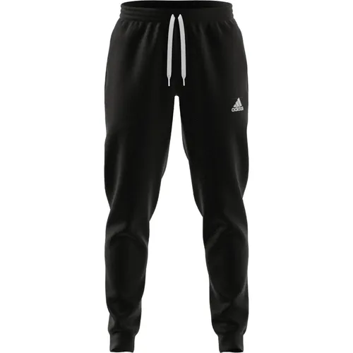 Adidas Entrada 22 Hose - schwarz - Trainingshose für Amateurfußballer, aus Recycling-Materialien für eine bessere Ökobilanz. Weiches Fleece sorgt für Komfort, während die schmal zulaufende Beinform und gerippten Bündchen einen professionellen Look bieten.