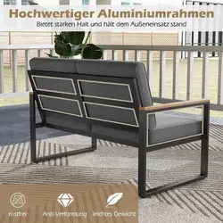 Wetterfestes Gartenmöbel Set mit Aluminiumrahmen