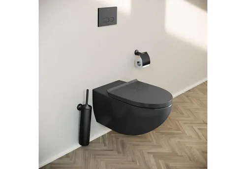 Duravit DuraVento Wand-WC Set, spülrandlos mit Softclose - Elegantes Wand-WC Set aus hochwertiger Sanitärkeramik, spülrandlos für optimale Hygiene. Mit innovativer Technologie für effizienten Wasserverbrauch und sanft schließendem WC-Sitz.