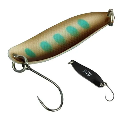 FTM Spoon Hammer 3,2g - Spinnhaken zum Spinnfischen auf Forellen, türkis/schwarz