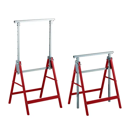 Höhenverstellbarer Klappbock Arbeitsbock - Hydraulikheber, Stütz- & Sägeböcke - Robuster, faltbarer Stahlbock mit verstellbarer Höhe bis 130 cm, ideal für vielseitige Einsatzmöglichkeiten auf Baustellen oder in der Werkstatt.