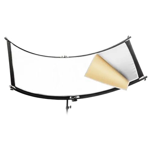Walimex pro 3in1 Reflektor Halfpipe, konkav 150x60 - Lichttechnik: Vielseitiger 3in1 Reflektor für kreative Lichtgestaltung, ideal für Studioaufnahmen und Portraitfotografie.