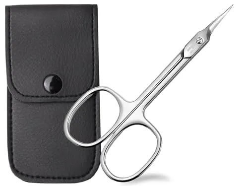 Nagelhautschere Hautschere aus Solingen Made in Germany mit scharfer gebogener Schnittfläche Maniküre Schere mit Extra Feiner Spitze zum kürzen der Nagelhaut