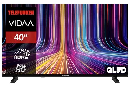 Telefunken QLED Fernseher 40 Zoll Smart TV VIDAA QF40VP750S in schwarz von Telefunken