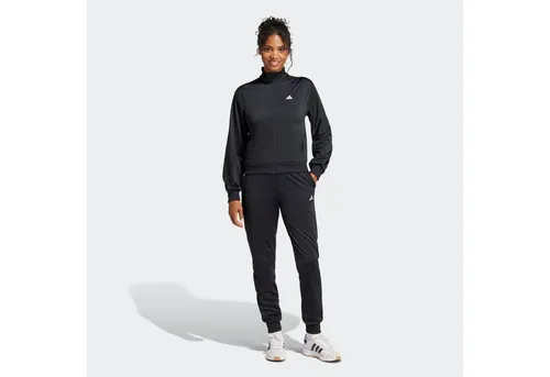adidas Damen ESSENTIALS FEELCOZY TRACKSUIT - Bequemer Trainingsanzug in Schwarz, XS - Trainingsbekleidung mit regulärem Schnitt, aus 100 % recyceltem Polyester, ideal für Komfort und Bewegungsfreiheit beim Training.
