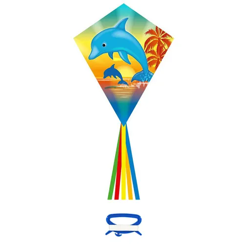 Kinderdrachen Einleiner Drachen HQ Eddy Dolphin Sunset 70 cm Flugdrachen