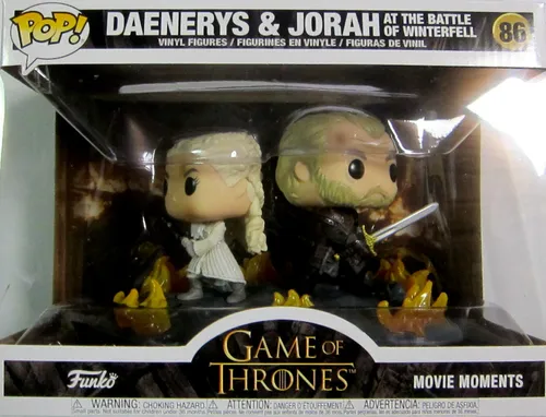 Funko Pop! Moment: Game of Thrones - Daenerys Targaryen & Jorah - Chibi Figuren - Hochwertige Vinyl-Sammelfigur, ideal für Game of Thrones Fans und Sammler, ca. 9,5 cm groß, perfektes Geschenk für jeden Anlass.
