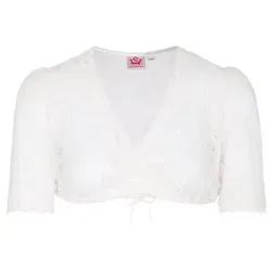 Spieth & Wensky Dirndlbluse 311801-D Hadia Dirndlbluse Trachtenbluse Trachtenmode weiß 42/XL