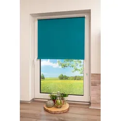 Seitenzugrollo Thermo Klemmfix-Rollo, K-HOME, verdunkelnd, ohne Bohren, Klemmfix, 1 Stück grün 50 cm x 150 cm