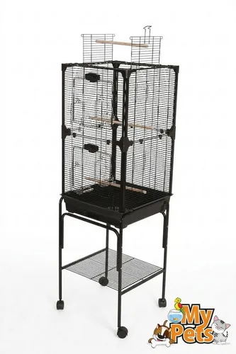 Vogelvoliere RUBY XL Schwarz von BruKa
