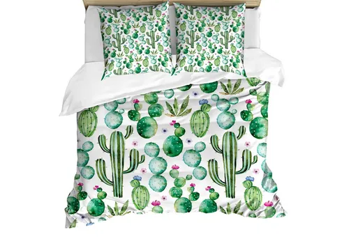 Abakuhaus Bettwäsche weicher Microfaserstoff Allergiker geeignet, kein Verblassen, Microfaser, Kaktus Mexikanischer Kaktus-Anlagen