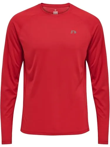 Newline Herren Mens Core Running L/S T-Shirt, Tango Red, S EU