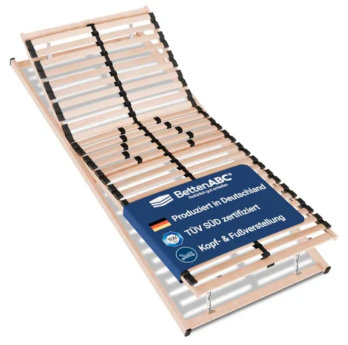 Betten-ABC Max1 K+F – Verstellbarer Lattenrost für individuellen Schlafkomfort - Lattenrost mit Kopf- und Fußteilverstellung für optimalen Liegewinkel, robuste Konstruktion und hervorragende Druckentlastung – ideal für erholsamen Schlaf.
