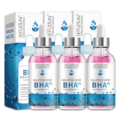 P-Beauty Anti-Unreinheiten Serum BHA 2 % Salicylsäure Peeling gegen Mitesser & Pickel - Liquid Exfoliant Anti-Mitesser, Pickel & verstopfte Poren - Gesichtspeeling für unreine Haut (3x30ml)