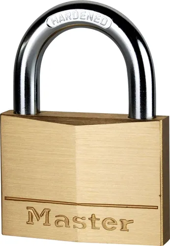 MASTER LOCK 170EURD Vorhängeschloss 70mm - Vorhängeschloss aus Vollmessing mit gehärtetem Stahlbügel, ideal für Innen- und Außenanwendungen. Robustes Design mit 5 Stiften für optimalen Schutz gegen Aufbrechen.