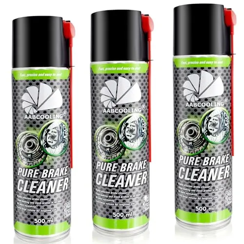 3x AABCOOLING Bremsenreiniger 500 ml – Brake Cleaner & Entfetter, ohne Aceton, schnelle Verdunstung, Reinigung von Bremsscheibe, Belag, Sattel, Metallteilen, Auto Pflege, ideal für Service und Wartung