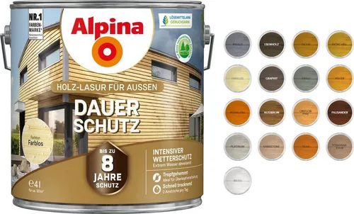 Alpina Dauerschutz Lasur teak 0,75L
