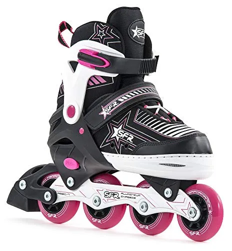 SFR Unisex Kinder RS480, Einstellbar Inline Skates Schlittschuhe, Pink (Pink), 35.5-39.5 EU