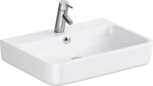 Primaster Waschbecken Marina 60cm - Keramik Handwaschbecken - Waschbecken aus hochwertiger Keramik, ideal für Bäder und Gäste-WCs, mit modernem Design und einfacher Montage.