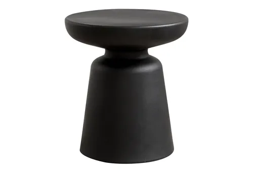 Stylischer Beistelltisch Posio - 44xØ40 cm, Schwarz - Beistelltisch fürs Wohnzimmer, skulpturales Design, vielseitig als Ablage oder Nachttisch nutzbar, stabil und pflegeleicht, sofort einsatzbereit ohne Aufbau.