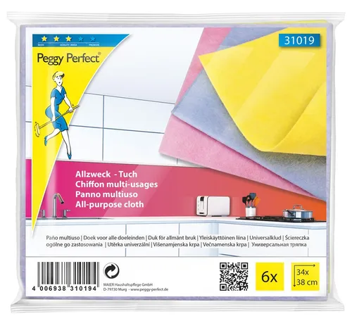 Peggy Perfect Vlies-Allzwecktuch 6er Pack