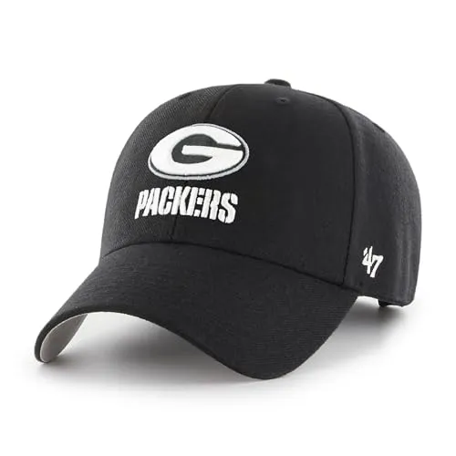 '47 Brand NFL Cap Green Bay Packers '47 MVP - Baseball Cap mit gebogenem Schirm, verstellbar durch Klettverschluss. Die Kappe zeigt stolz das Logo der Green Bay Packers und ist ein Must-Have für jeden Fan.