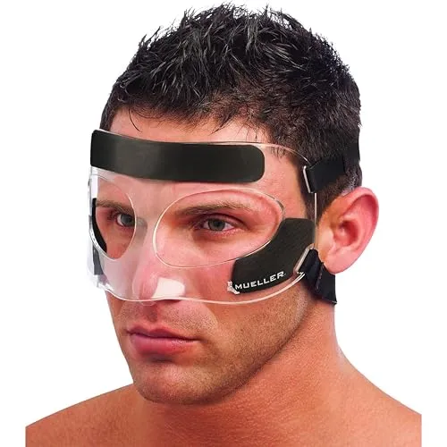 Mueller Unisex Gesichtsschutz – Hochschlagfeste Maske für Sport - Bandagen & Orthesen – Ideal für Handball, Ringen und mehr, bietet optimalen Schutz vor Gesichtverletzungen mit individuell einstellbarem Komfort.
