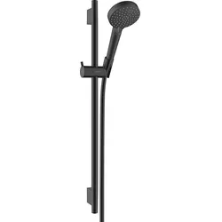 hansgrohe Vernis Blend Brauseset 100 Vario 26423670 EcoSmart, mattschwarz - Brausegarnituren mit Handbrause und verstellbarer Halterung für individuellen Komfort. Genießen Sie den Rain- und IntenseRain-Strahl für ein entspannendes Duscherlebnis.