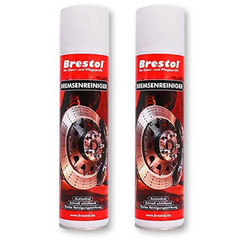 Brestol BREMSENREINIGER 2X 400 ml (7579.1) - Bremsscheibenreiniger Bremssattelreiniger Bremsbelagreiniger Bremsstaubentferner Bremsklotzreiniger Acetonfrei