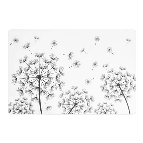 Zeller 27076 Platzset Pusteblume, Kunststoff, transparent/schwarz