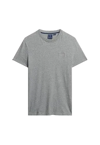 Superdry Herren Vintage Logo Emb Tee T-Shirt - Grau, M - T-Shirts für Herren, aus Bio-Baumwolle für umweltfreundlichen Komfort mit reduziertem Wasserverbrauch und besserer Gesundheit der Landwirte.
